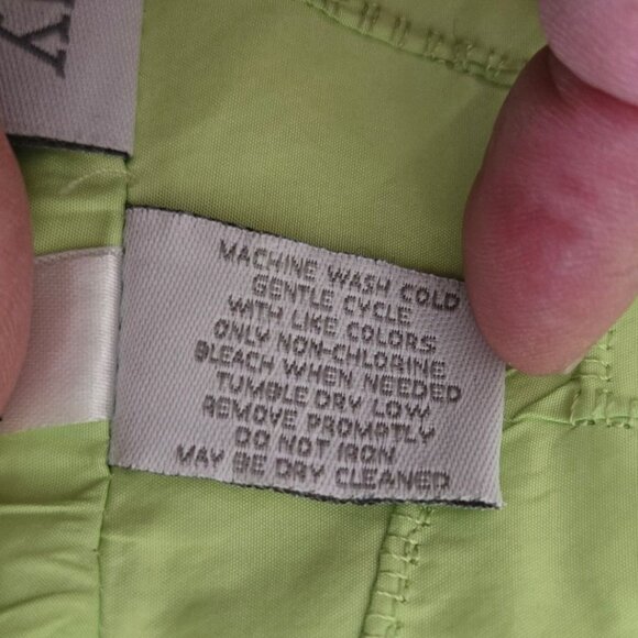 Zenergy By Chicos Lightweight Lime Green Quilted Zip-Up Jacket Size 3 Large - Picture 8 of 8